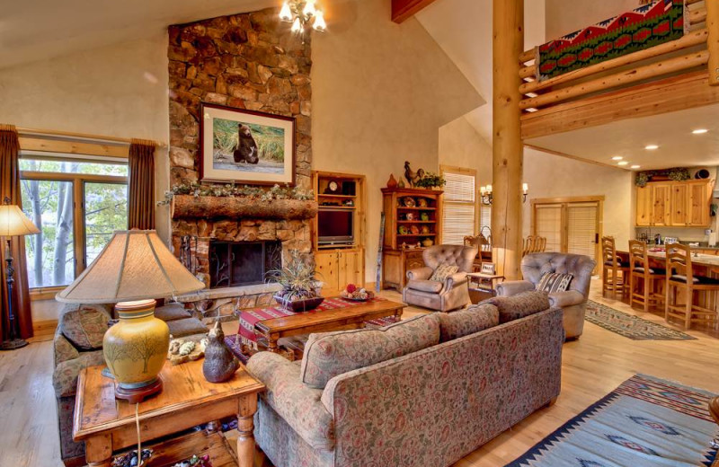 Rental living room at Alpine Ski Properties.