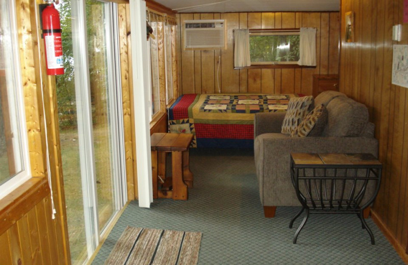 Cabin interior at Moore Springs Resort.