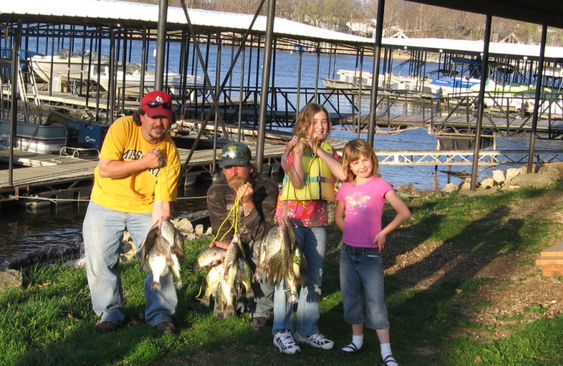 Family fishing at Alhonna Resort.
