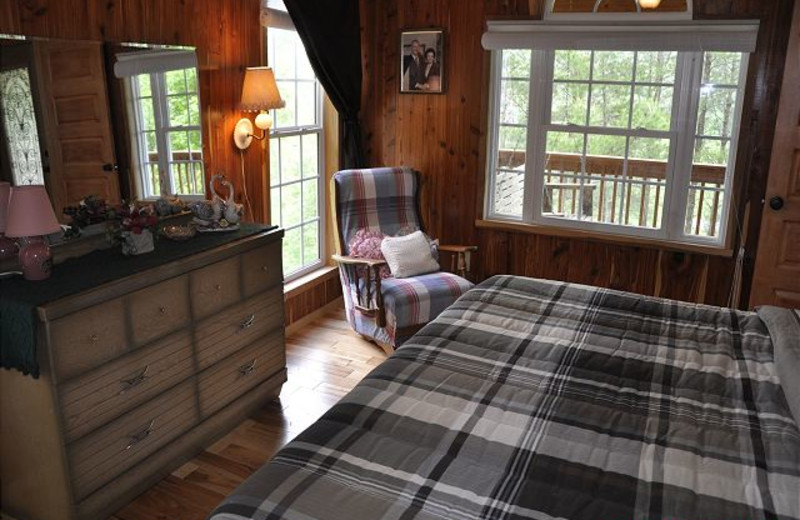 Rental bedroom at Enchanted Mountain Retreats, Inc.