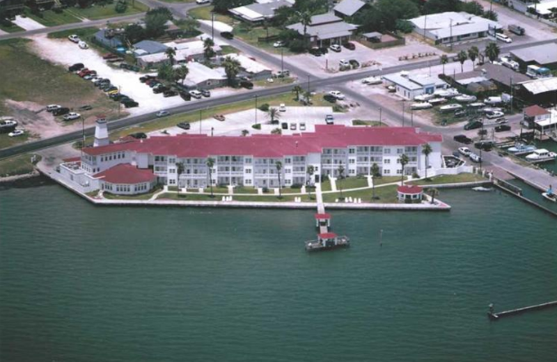 Aerial view of the Lighthouse Inn.