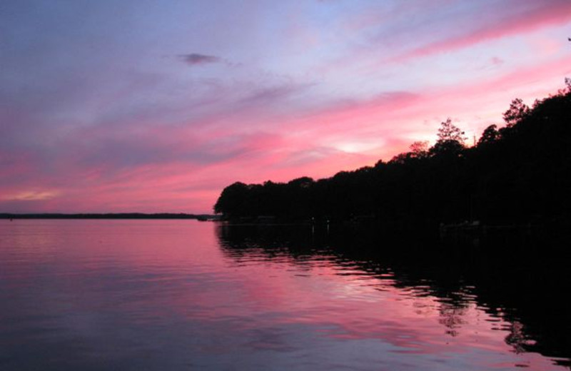 Sunset at Radtke's Sabinois Point Resort.