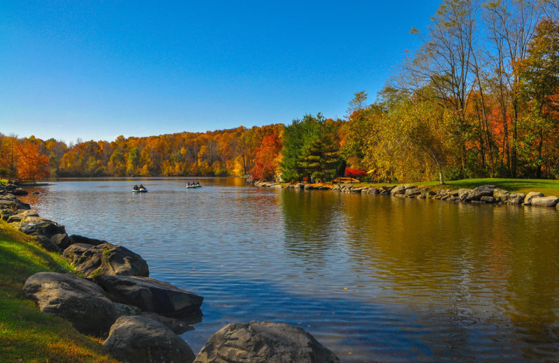 Lake view at Rocking Horse Ranch Resort.
