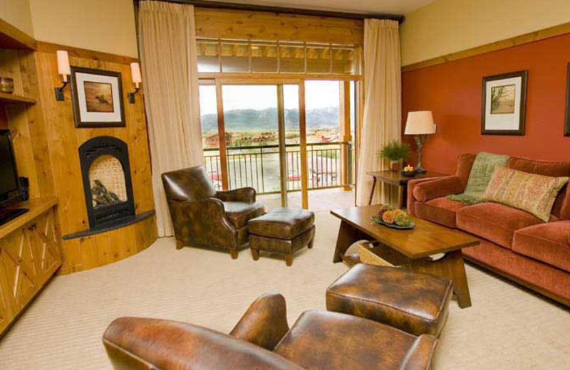 Suite interior at Teton Springs Lodge.