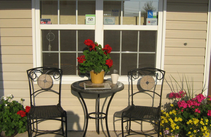 Patio at Antigonish Evergreen Inn.