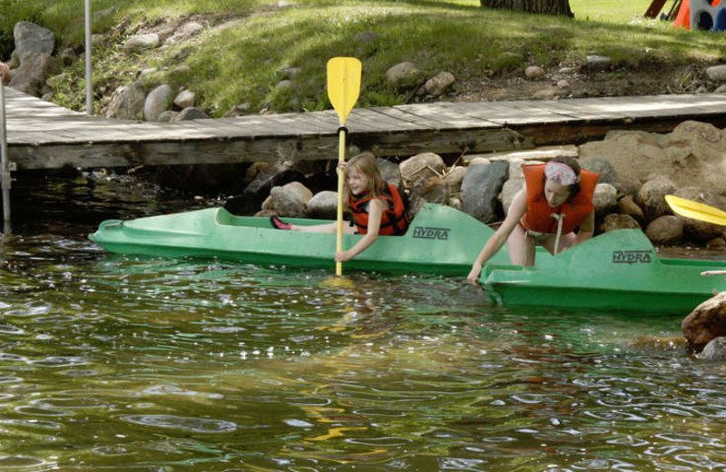 Kayaking at Sand Bay Resort.