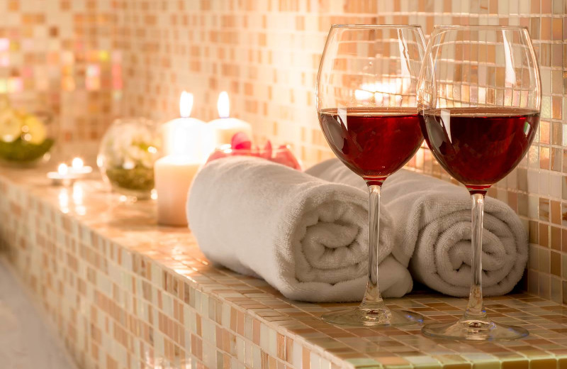 Wine glasses at Valhalla Resort Hotel.