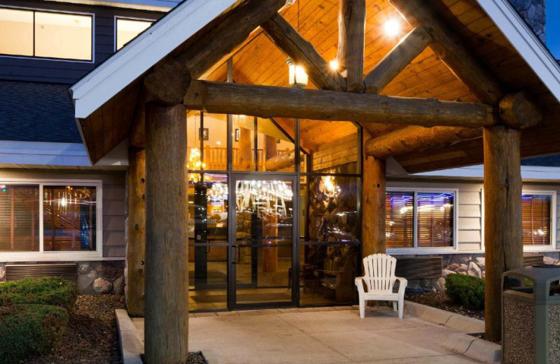 Front door at AmericInn Lodge & Suites Two Harbors.