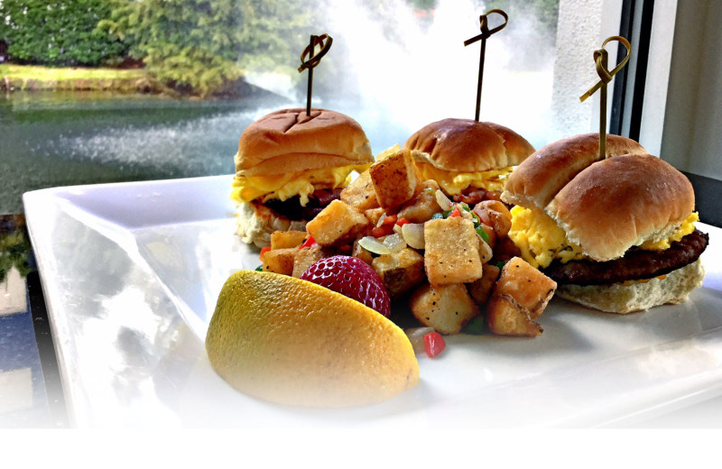 Sliders and fruit lunch at Holiday Inn Resort Orlando Suites - Waterpark.