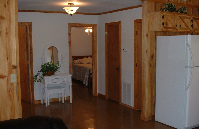 Hillside Cabin interior at Heath Valley Cabins.