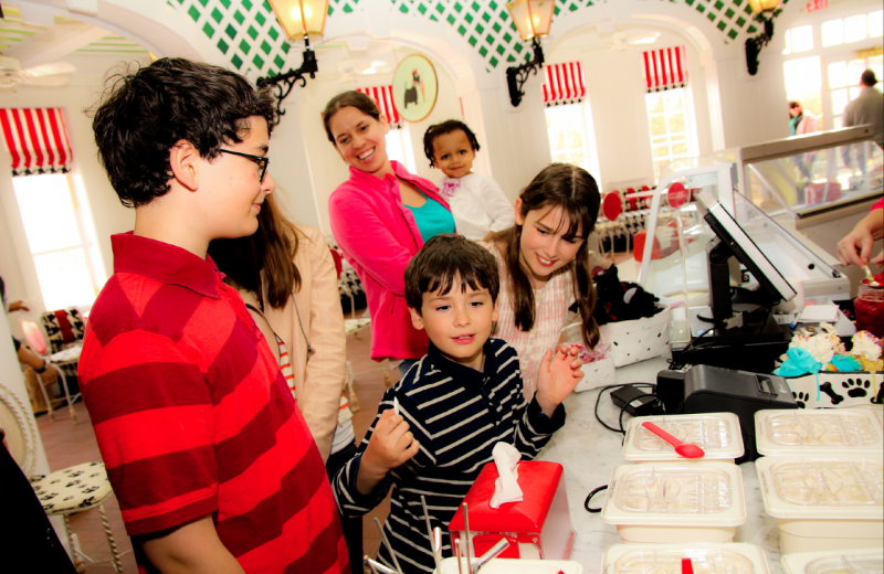 Building a sundae at Grand Hotel.