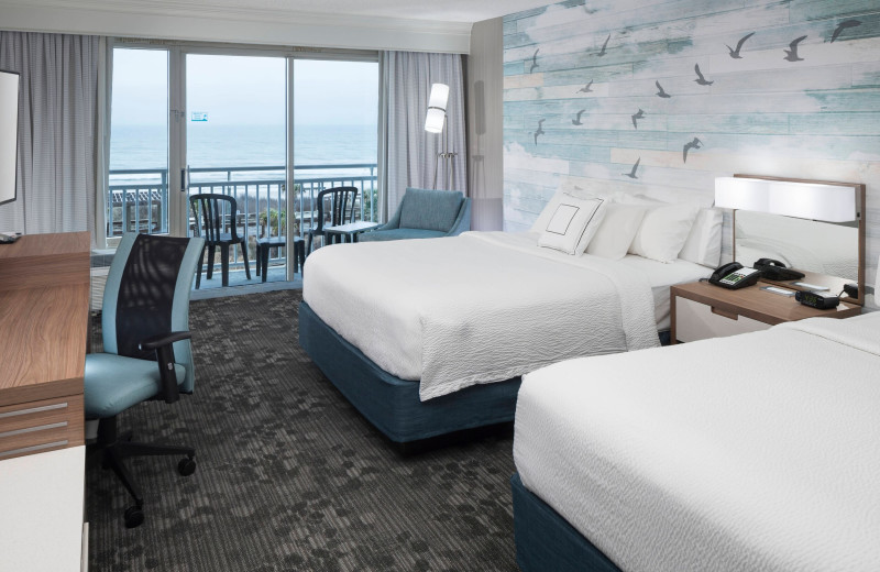 Guest room at Courtyard by Marriott Carolina Beach.