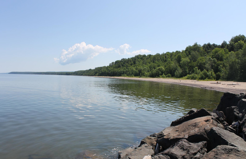 Lake view near Big Powderhorn Lodging.