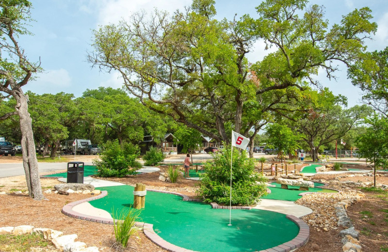 Mini golf at Yogi Bear's Jellystone Park Hill Country.