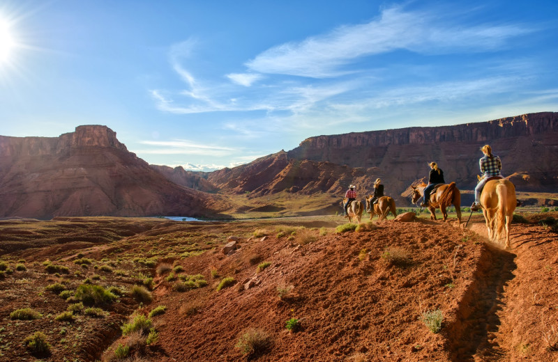 Horseback riding at Sorrel River Ranch Resort & Spa.