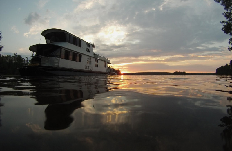 Houseboat exterior at Ebel's Voyageur Houseboats.