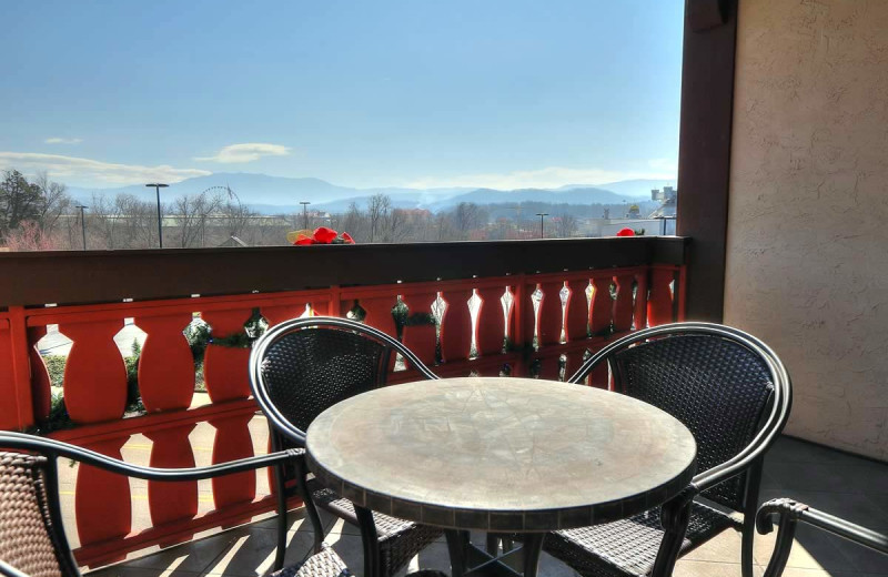 Guest balcony at The Inn at Christmas Place.