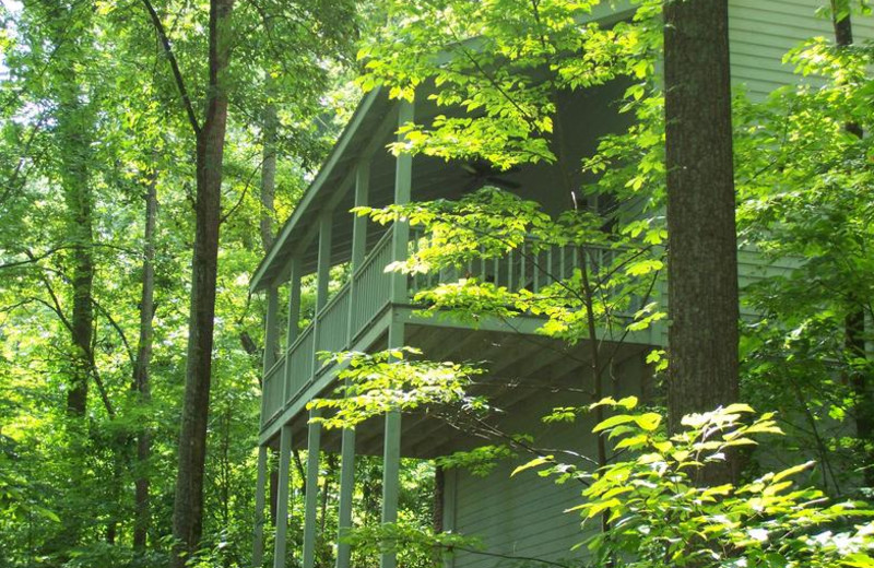 Cabin exterior at Cabins at Highland Falls.