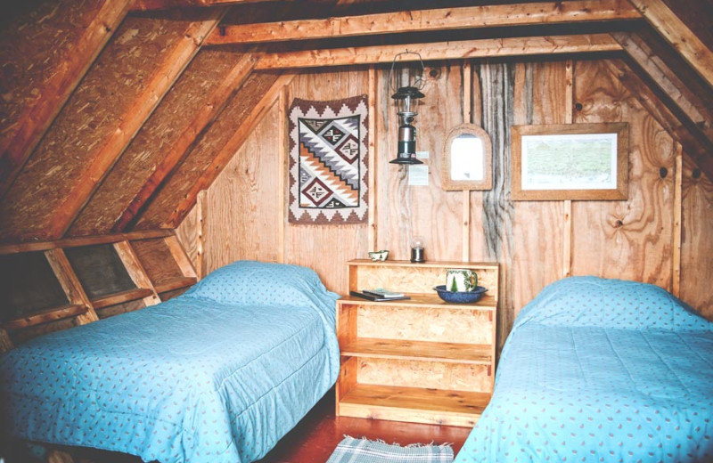 Cabin bedroom at Timberlock.