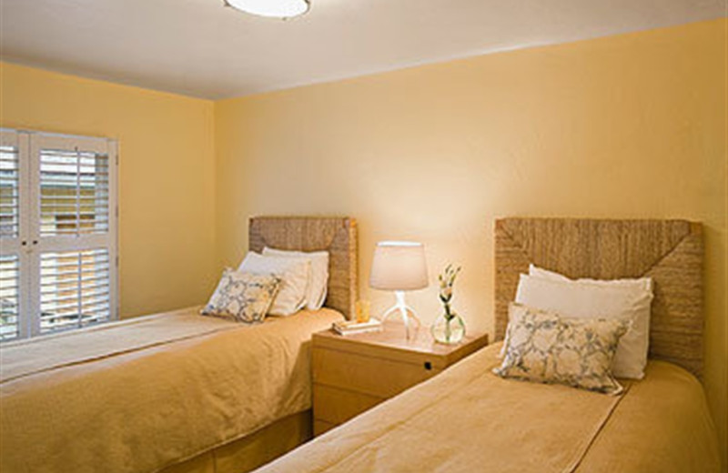 Cottage suite bedroom at Carmel Lodge.