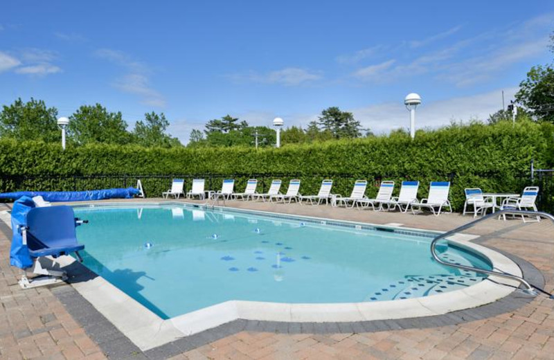 Outdoor pool at Bar Harbor Motel.