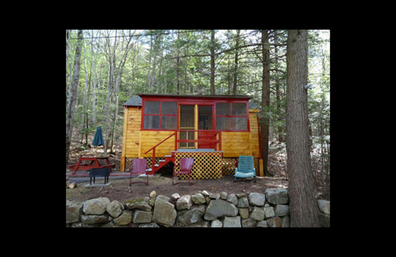 Cottage exterior at English Brook Cottages.