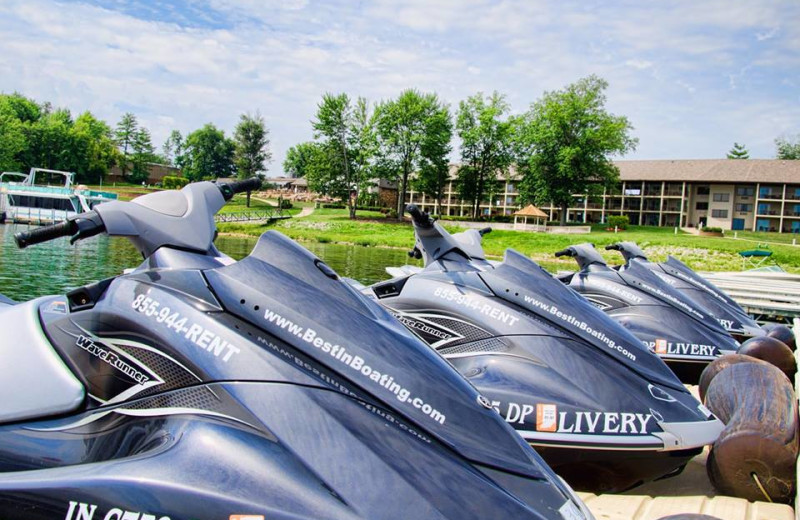 Jet skis at Fourwinds Resort & Marina.