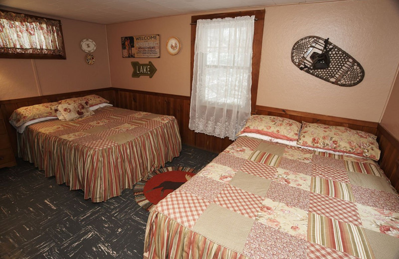 Lodge guest room at Cottage Place on Squam Lake.