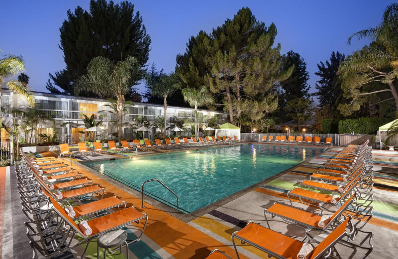 Outdoor pool at Sportsmens Lodge.