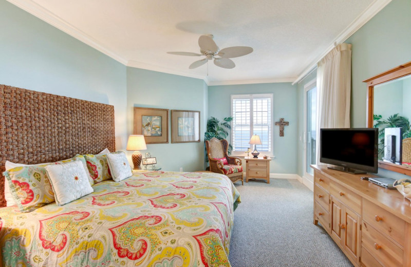 Rental bedroom at Amelia Rentals and Management Services.