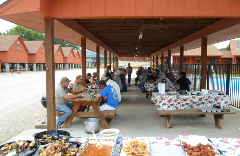 Dining at Norfork River Resort.