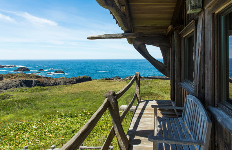 Dolphin house porch at Alegria Oceanfront Inn & Cottages.