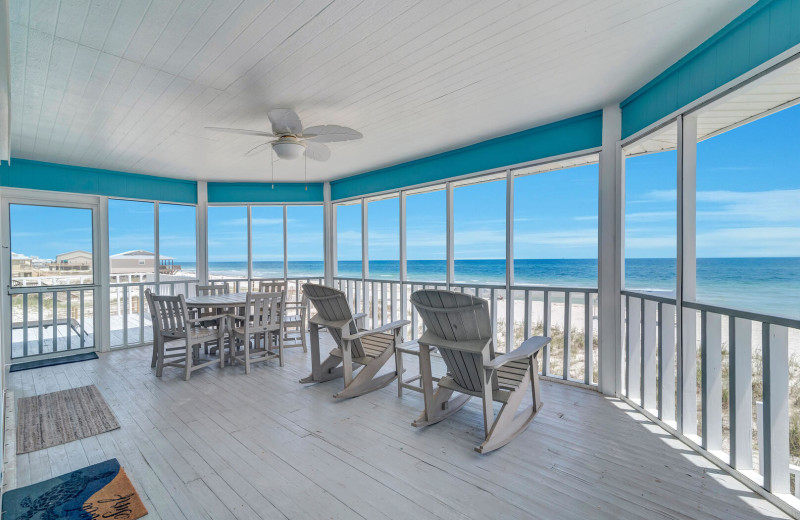 Rental deck at Reed Real Estate Vacation Rentals.