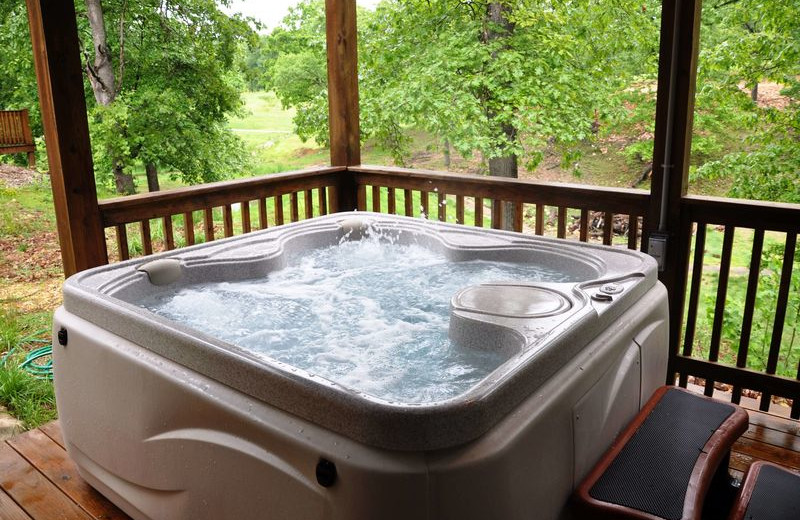 Rental hot tub at Amazing Branson Rentals.