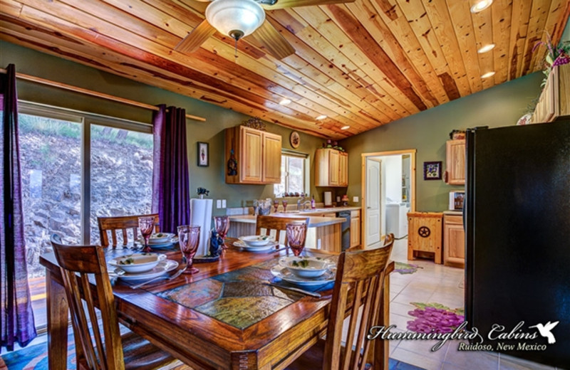 Dining Room/Kitchen in Hummingbird Cabis - Bear Crossing Vacation Rental