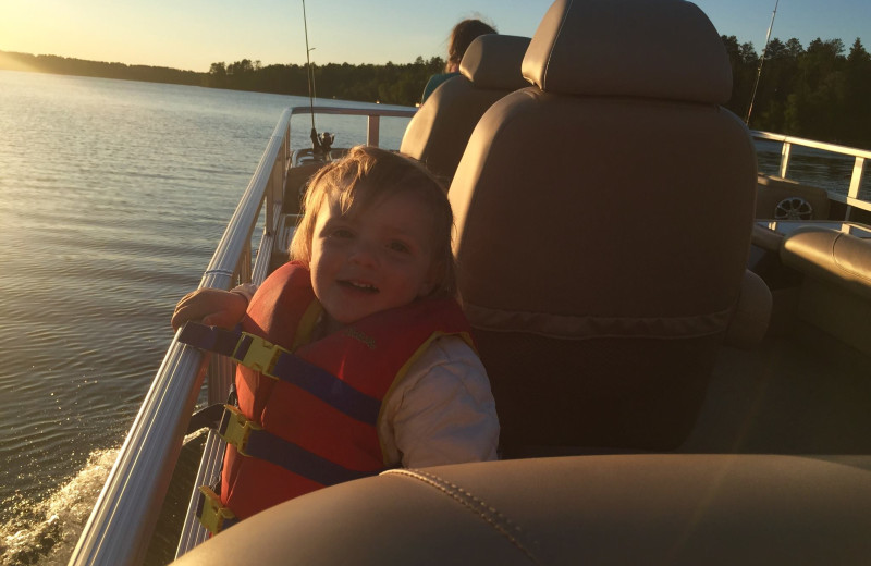 Boating at Breezy Point Resort on Straight Lake.