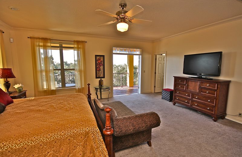 Rental bedroom at Luxury Properties Vacation Rentals.