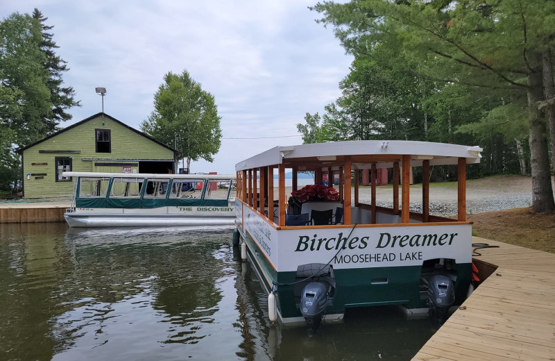 Pontoon at The Birches Resort.