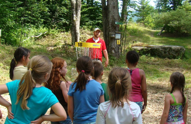 Disc golf at Smugglers' Notch Resort.