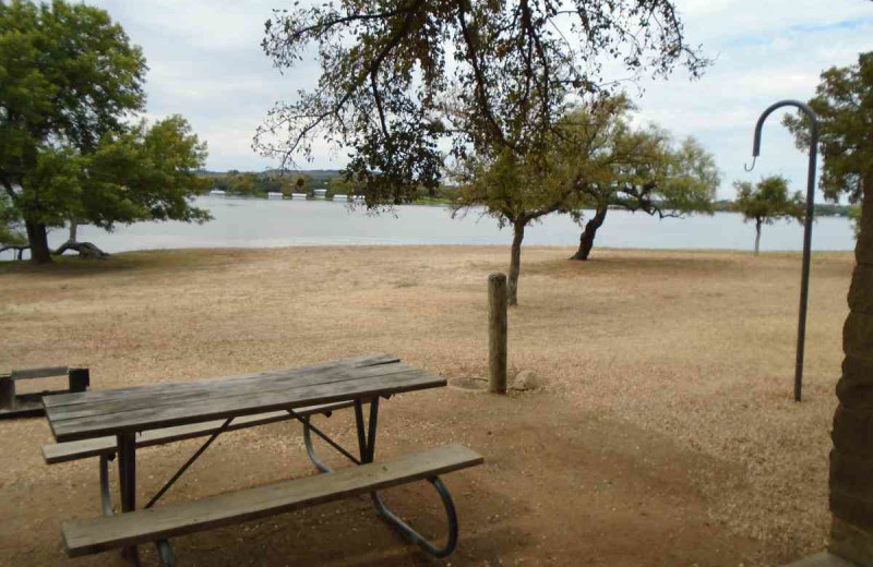 Cabin view at Inks Lake State Park.