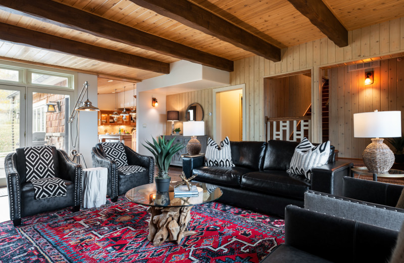 Rental living room at Natural Retreats Park City.