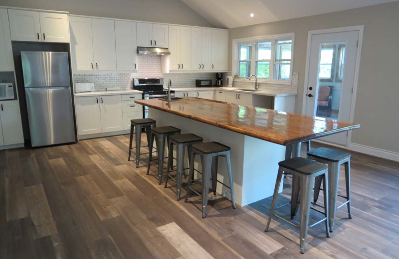Rental kitchen at All-Season Cottage Rentals.