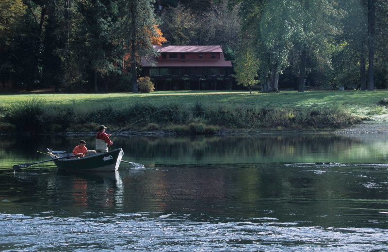 Fishing at Morrison's Rogue River Lodge.