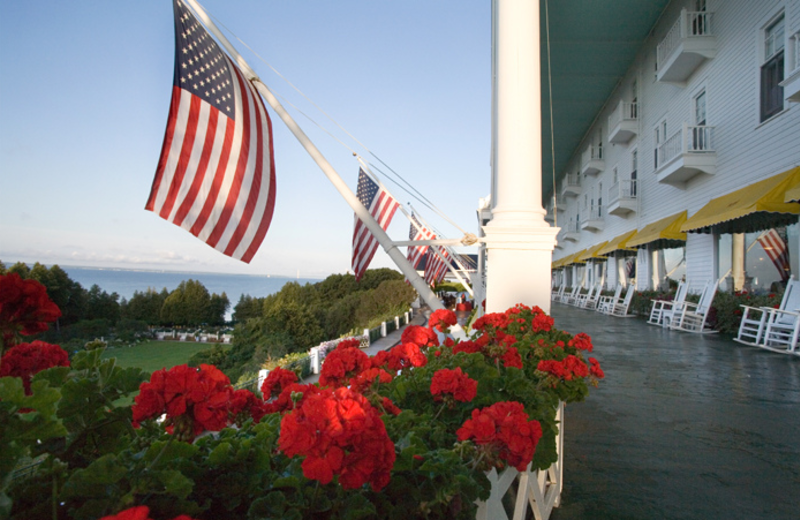 Front porch at Grand Hotel.