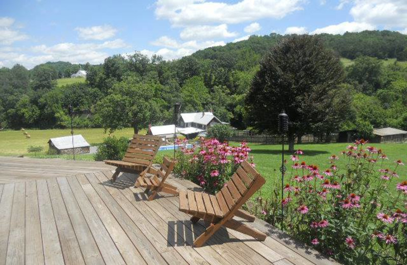 Porch view at Creekside Resort.