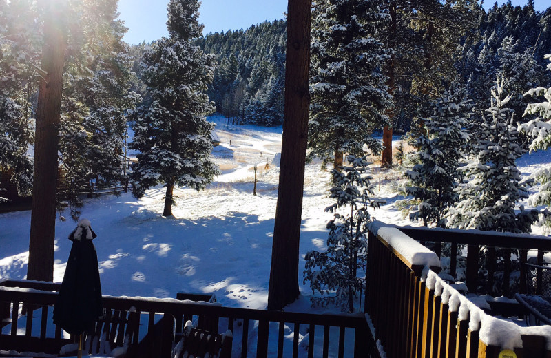 Balcony view at Meadow Creek Lodge and Event Center.