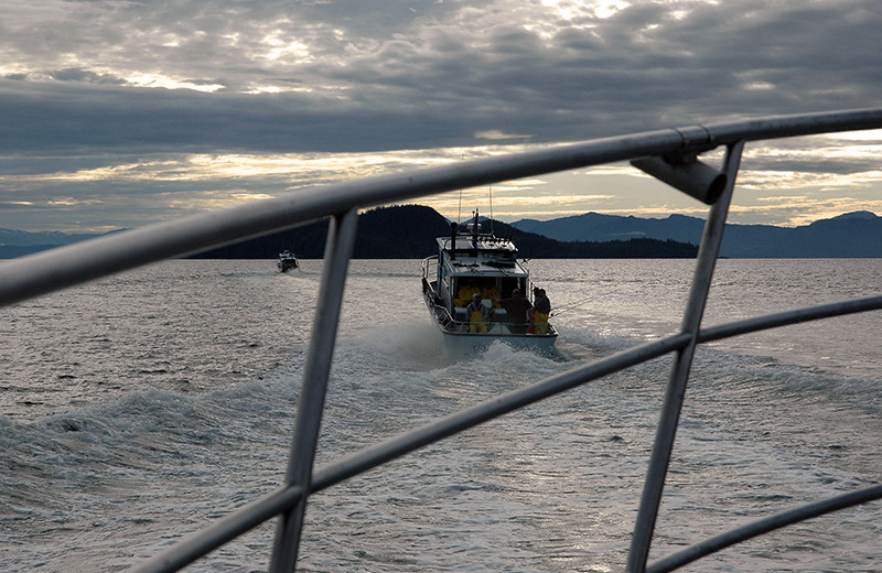 Boating at portsman's Cove Lodge.
