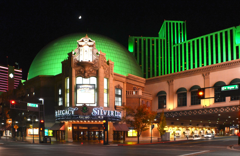 Exterior view of Silver Legacy Resort and Casino.