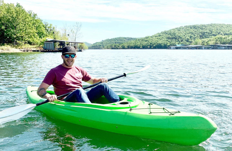 Kayaking at Mill Creek Resort on Table Rock Lake.