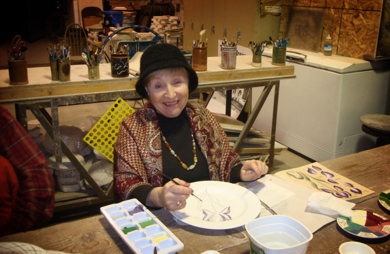 Pottery making at Abe's Spring Street Guest House.